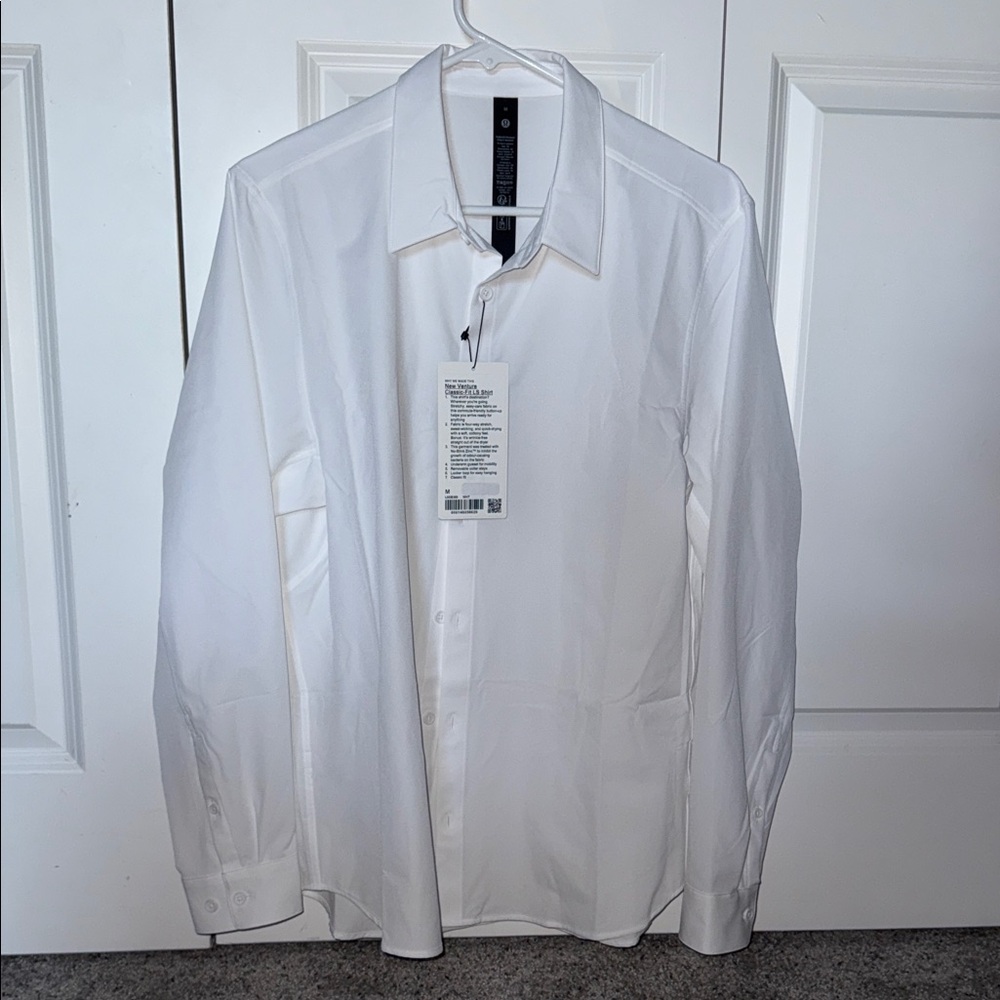 Lululemon Men’s New Venture Long Sleeve, M, White